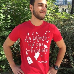 T-shirt pour homme "La liberté n'a pas de frontières"