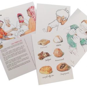 Lot de cartes postales pâtisseries