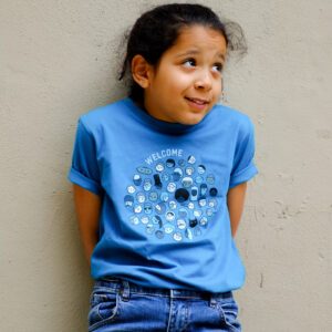 kidgirlblue T-shirt enfant "Welcome" - Turquoise