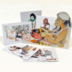 Lot de cartes postales tapas