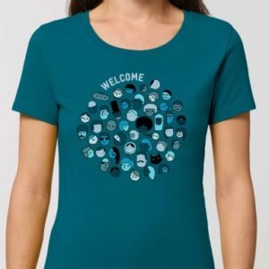 T-shirt welcome femme mini T-shirt femme "Welcome"